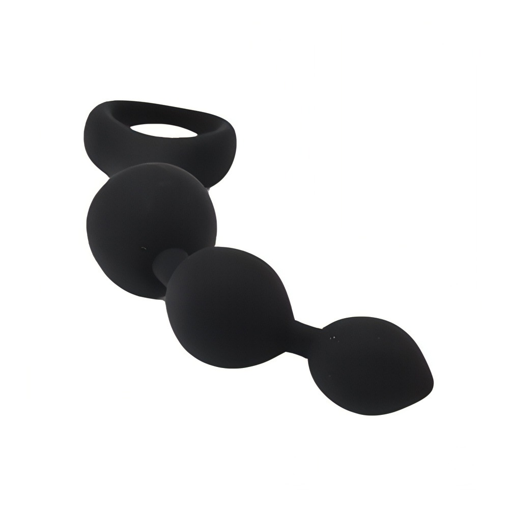 Loving Joy Triple Ripple Anal Beads-Black - Image 2