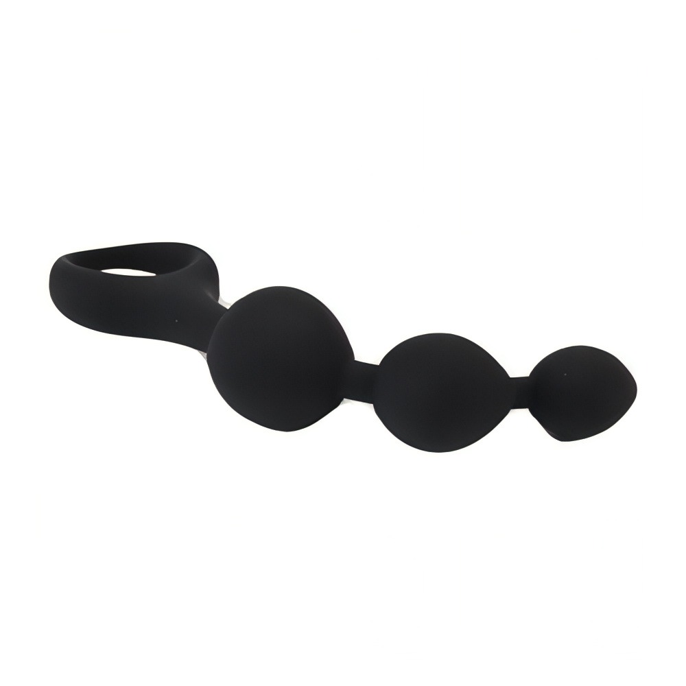 Loving Joy Triple Ripple Anal Beads-Black - Image 4