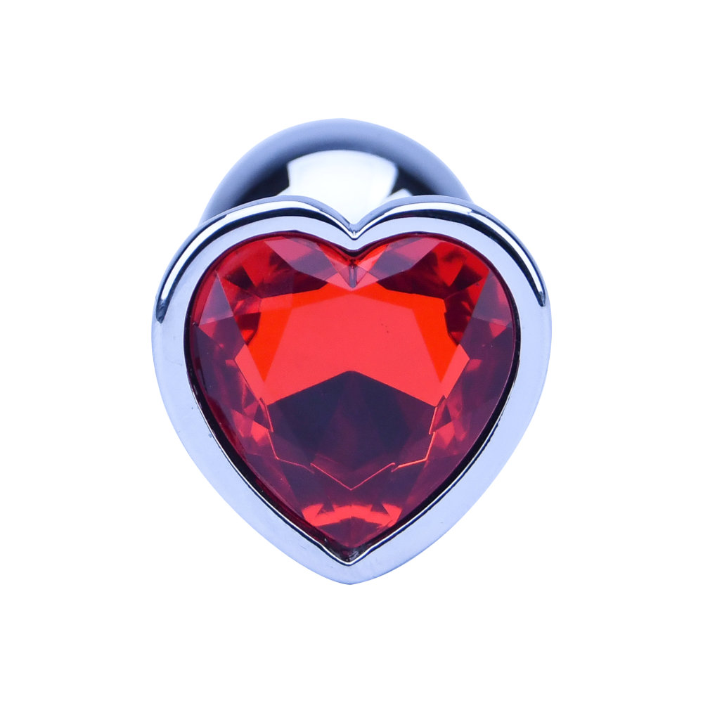 Precious Metals Heart Shaped Butt Plug-Silver - Image 2