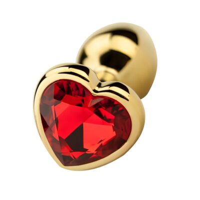Alternative view of Precious Metals Heart Shaped Butt Plug-Gold