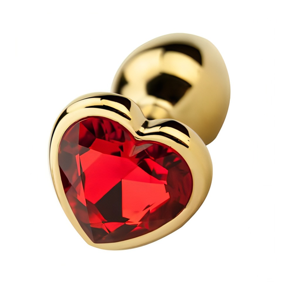 Precious Metals Heart Shaped Butt Plug-Gold - Image 2