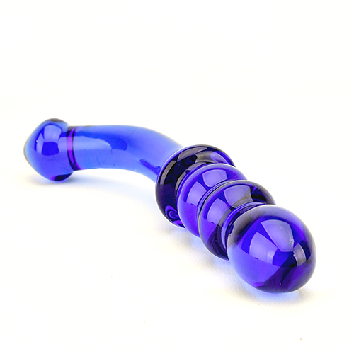 Spectrum Ribbed G-Spot Glass Dildo - Image 7