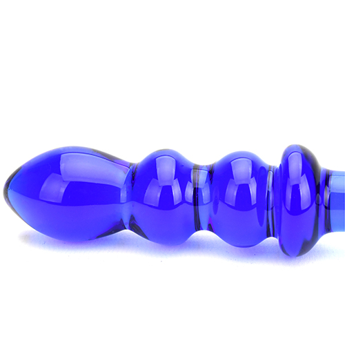 Spectrum Ribbed G-Spot Glass Dildo - Image 6