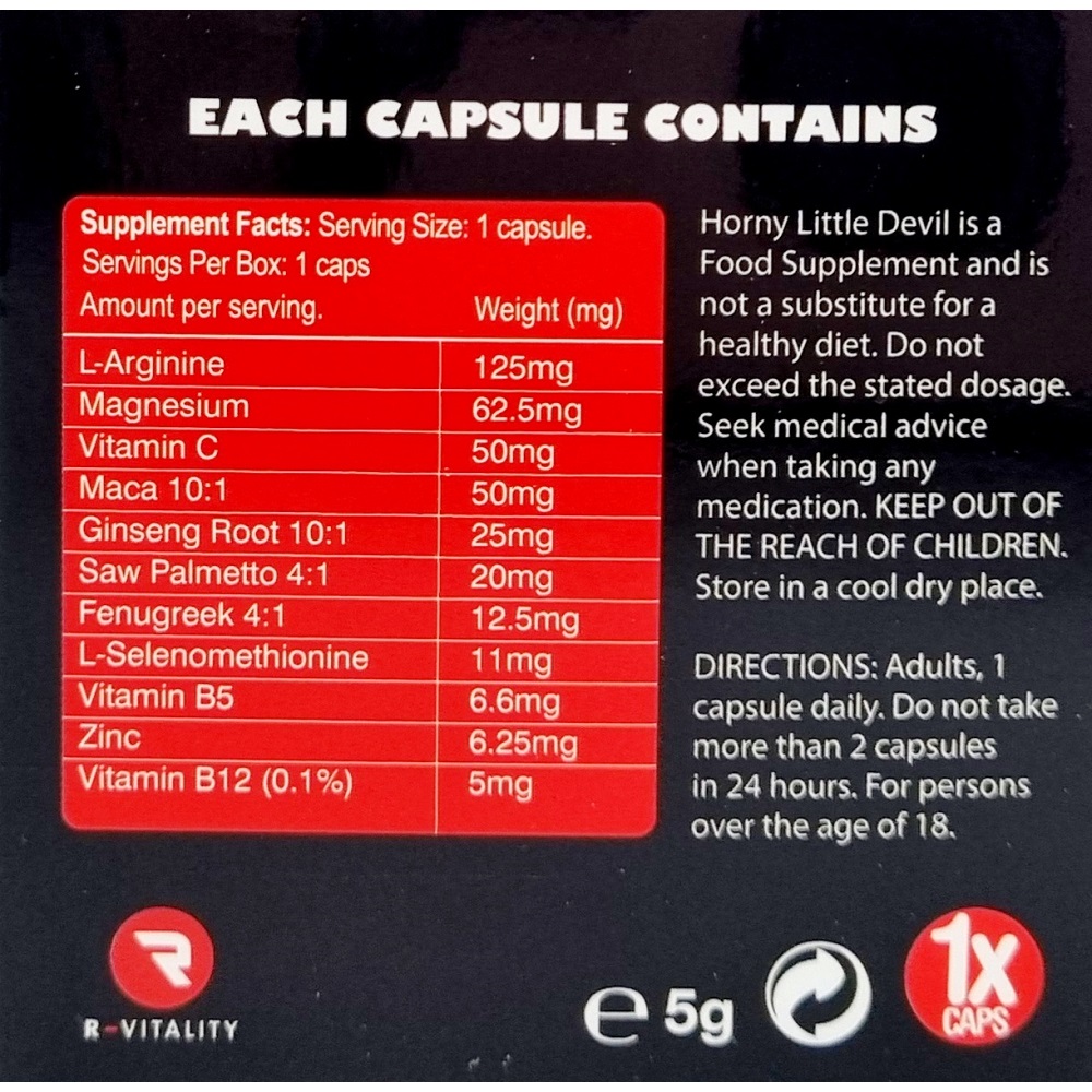 Horny Little Devil Male Enhancement x1 Capsule - Image 5