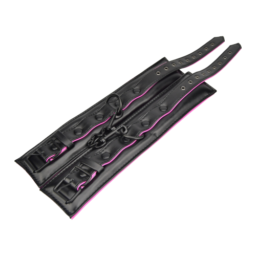Bound to Please Pink & Black Ankle Cuffs - Image 4
