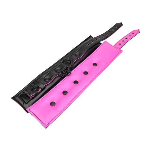 Bound to Please Pink & Black Ankle Cuffs - Image 5