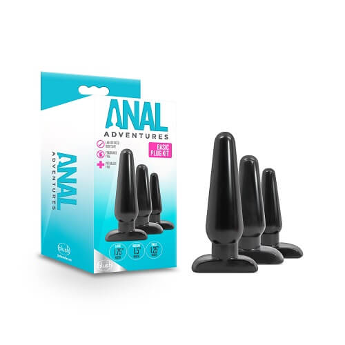 Anal Adventures Basic Plug Kit Black - Image 7