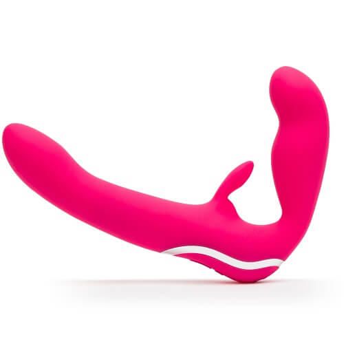 Happy Rabbit Rechargeable Vibrating Strapless Strap On Pink - Image 5