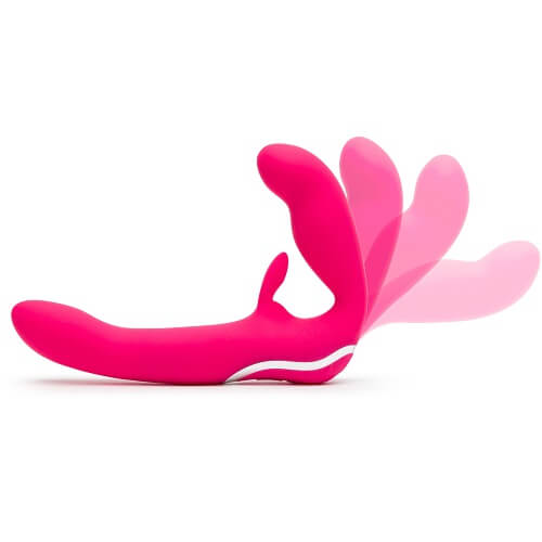 Happy Rabbit Rechargeable Vibrating Strapless Strap On Pink - Image 6