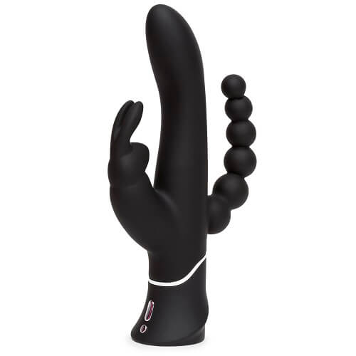Happy Rabbit Triple Curve Rechargeable Rabbit Vibrator Black - Image 11