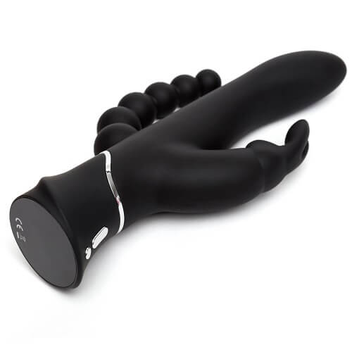 Happy Rabbit Triple Curve Rechargeable Rabbit Vibrator Black - Image 6