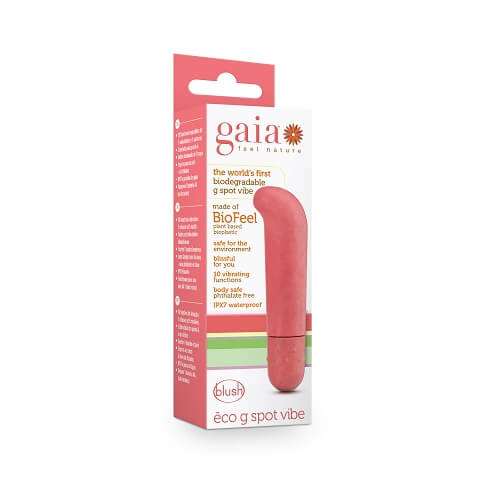Gaia Biodegradable Eco G-Spot Vibrator Coral - Image 3