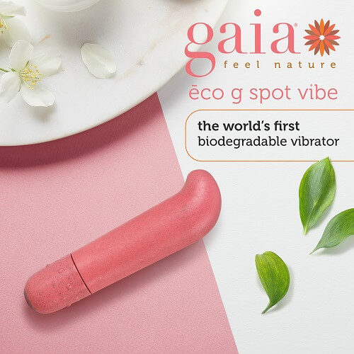 Gaia Biodegradable Eco G-Spot Vibrator Coral - Image 10