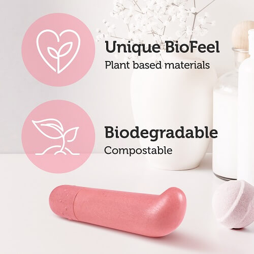 Gaia Biodegradable Eco G-Spot Vibrator Coral - Image 7