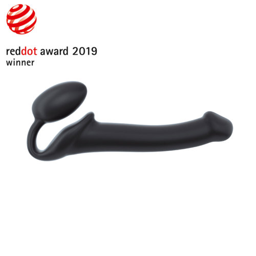Strap-on-Me Semi-Realistic Bendable Strap-On Black Medium - Image 4