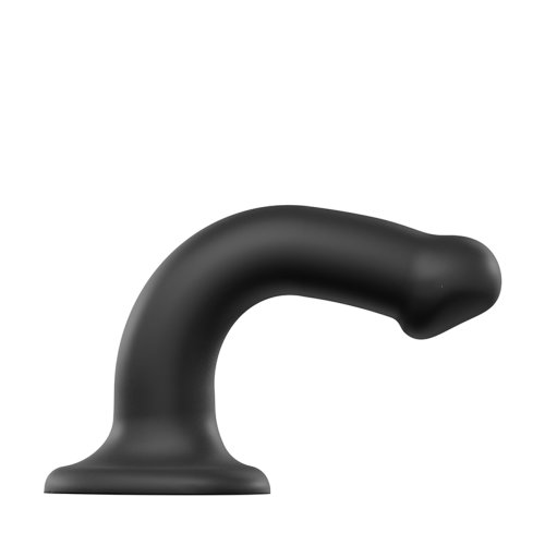 Strap-on-Me Semi-Realistic Dual Density Bendable Dildo Black Medium - Image 4
