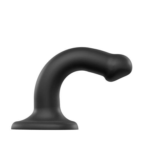Strap-on-Me Semi-Realistic Dual Density Bendable Dildo Black Small - Image 4