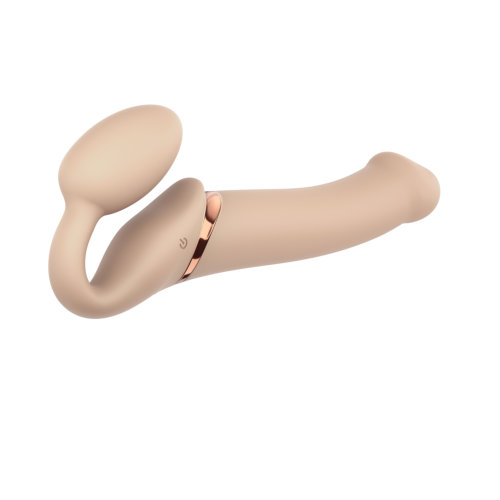 Strap-on-Me Vibrating Strap-On Large Vanilla - Image 4