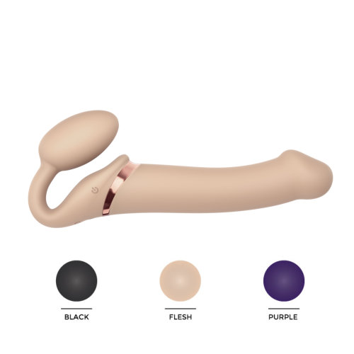 Strap-on-Me Vibrating Strap-On Large Vanilla - Image 9