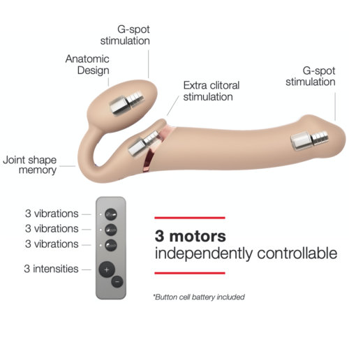 Strap-on-Me Vibrating Strap-On Medium Vanilla - Image 8