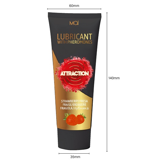 Mai Attraction Lubricant with Pheromones Strawberry 100ml - Image 3