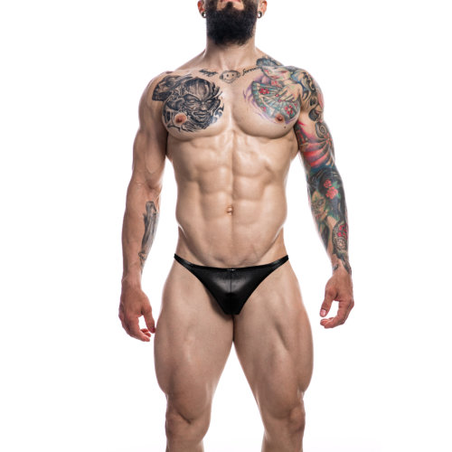 C4M Brazilian Brief Black Leatherette Extra Large - Image 4