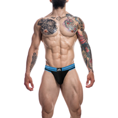 C4M Rugby Jockstrap Electric Blue Small - Image 4