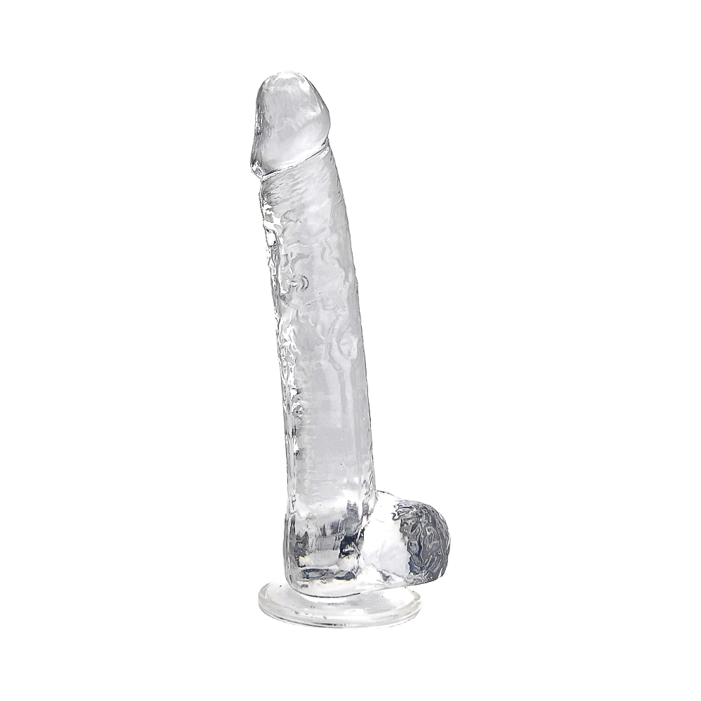 Loving Joy 11 Inch Dildo with Balls Clear - Image 2