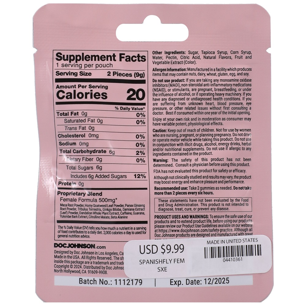 Spanish Fly Female Sex Gummies (2 pack) - Image 5