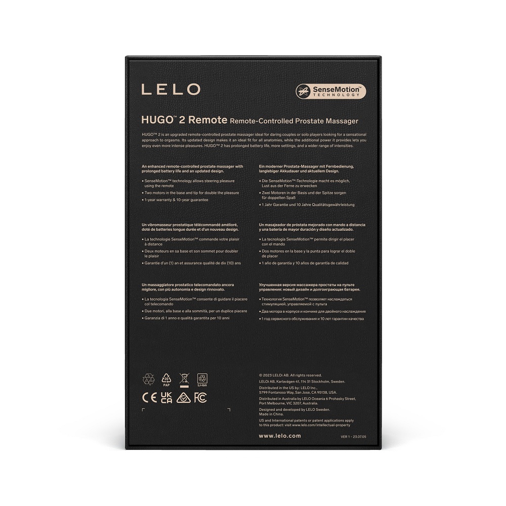 LELO Hugo 2 Remote Controlled Prostate Massager Black - Image 5