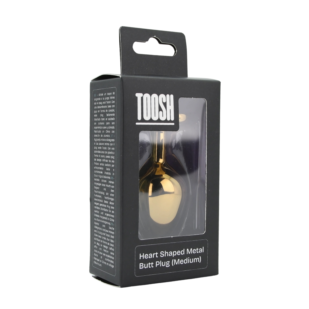 Toosh Heart Shaped Gold with Red Stone Medium - Image 8