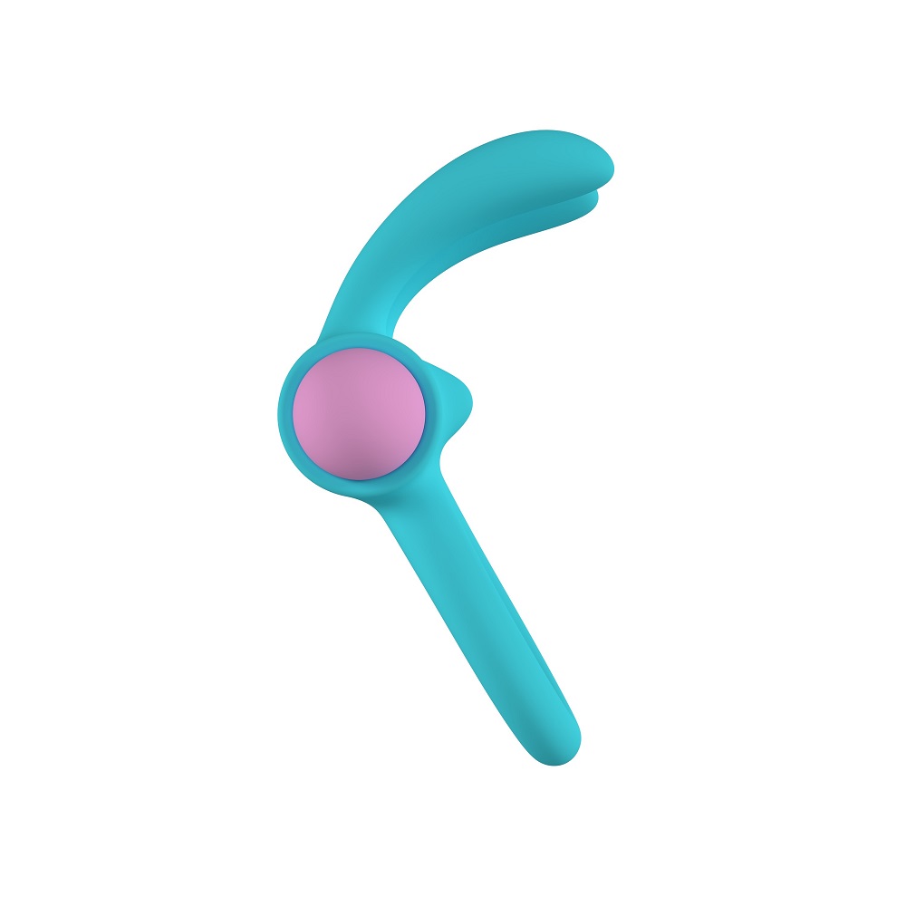 Party Color RINY Remote Control Rabbit Cock Ring Blue - Image 3