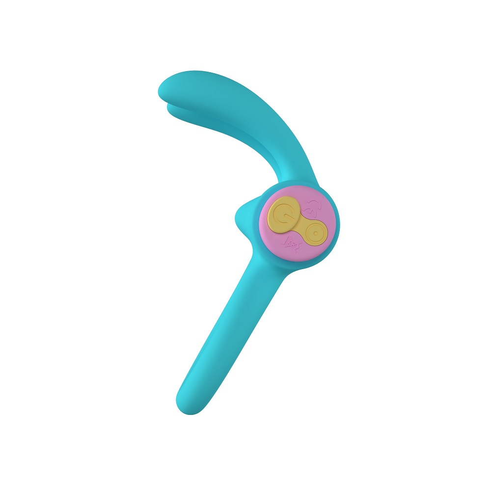 Party Color RINY Remote Control Rabbit Cock Ring Blue - Image 4