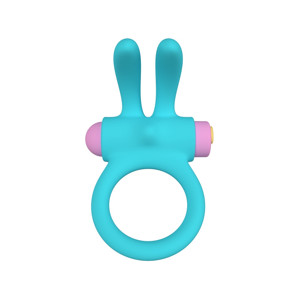 Party Color RINY Remote Control Rabbit Cock Ring Blue - Image 6