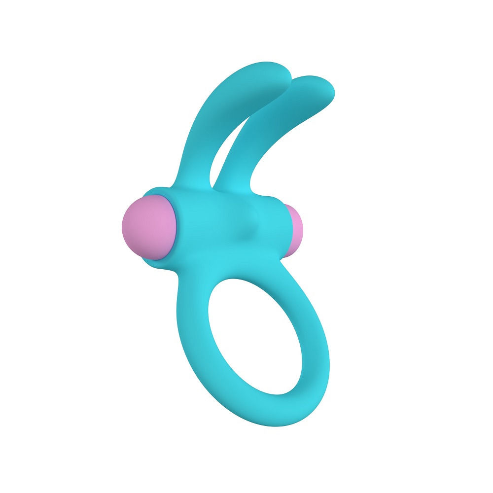 Party Color RINY Remote Control Rabbit Cock Ring Blue - Image 7