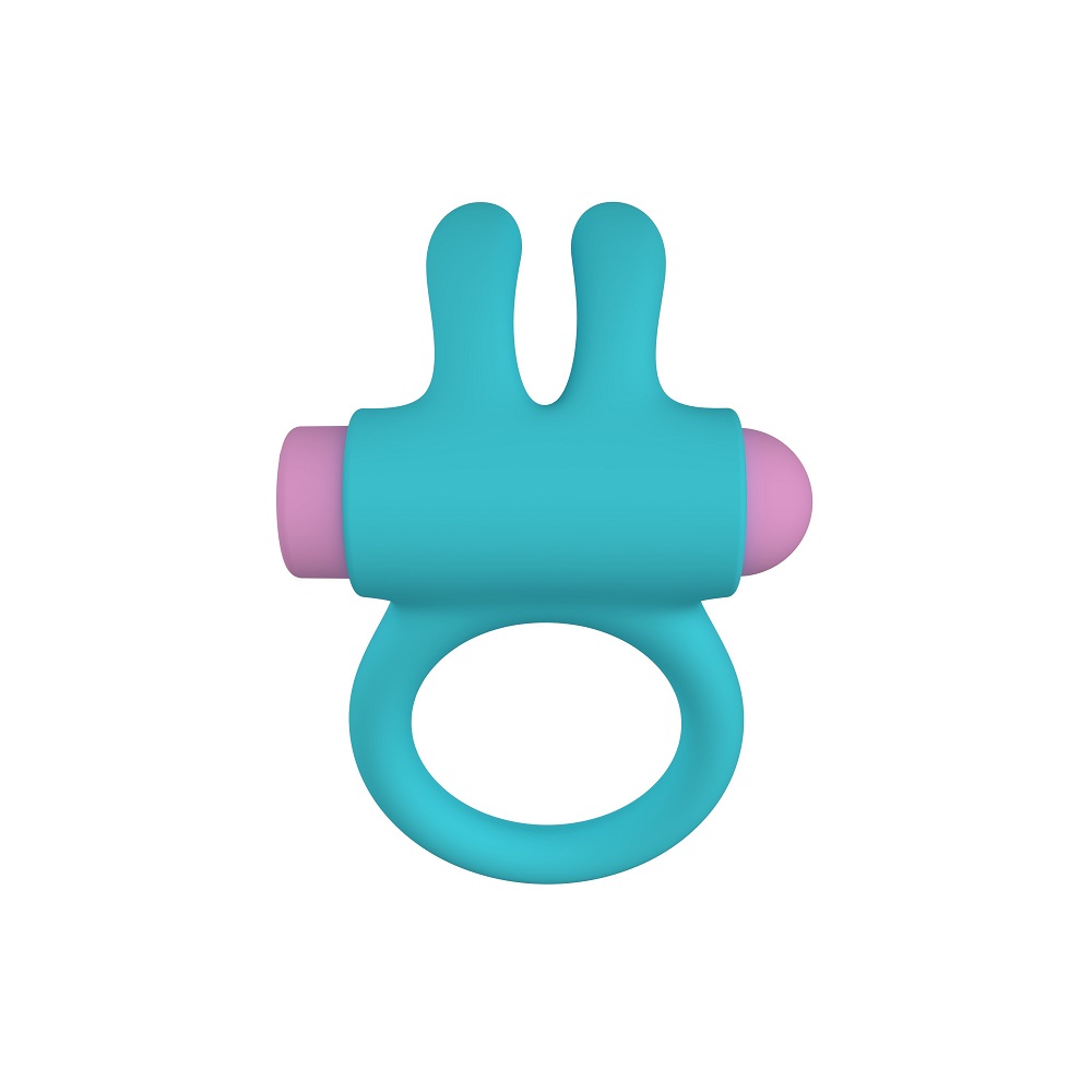 Party Color RINY Remote Control Rabbit Cock Ring Blue - Image 8