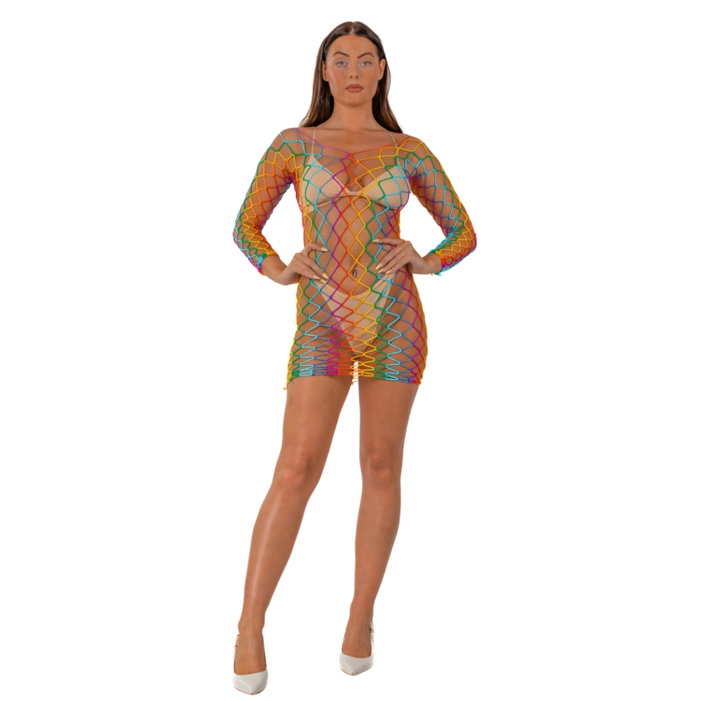 Lace by LJ Rainbow Long Sleeved Mini Dress - Image 2