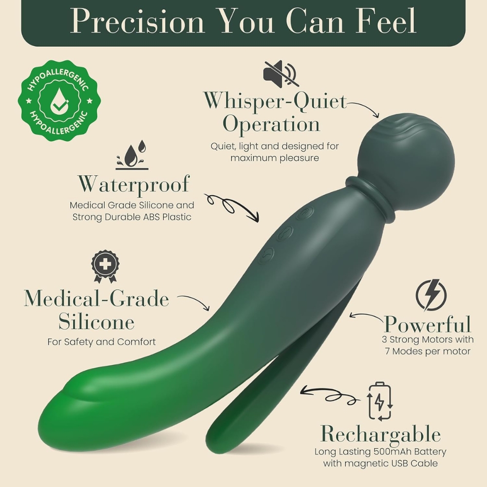 MYLO 3-in-1 Body Wand Massager Earth — view 3