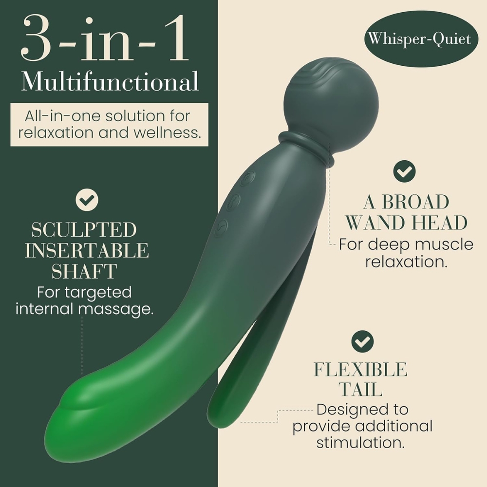 MYLO 3-in-1 Body Wand Massager Earth — view 2