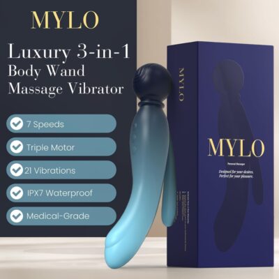Alternative view of MYLO 3-in-1 Body Wand Massager Water